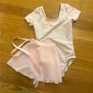 Toddle Pink Short Sleeve Leotard and Skirt